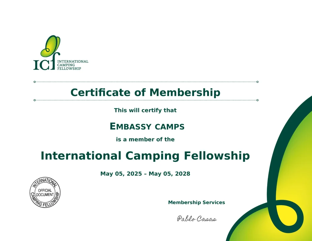 ICF CERTIFICATE Embassy CAMPS