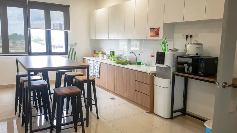 Family camp in Malaysia-accommodation clean kitchen-English Language Camp