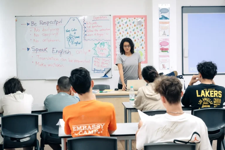 english teacher teaching final-English language camp- international camps in singapore- adventure camps in singapore