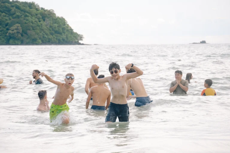 International Camp in Bali-swimming