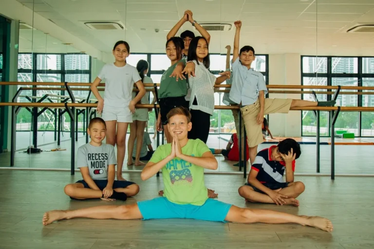 Teens make Youga pose