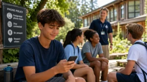 summer camp phone policy teen phone use