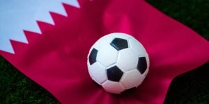 Become a team player to become a winner for life! Serbia national football team. National Flag on green grass and soccer ball. Football wallpaper for Championship and Tournament in 2022. World international match.